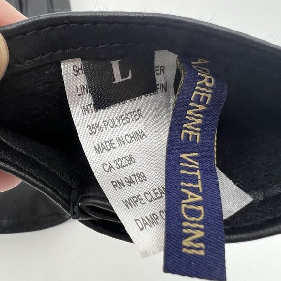 2 Pairs Leather Glove Women's L Saks Fifth Avenue Cashmere Adrienne Vittadini - Picture 5 of 8